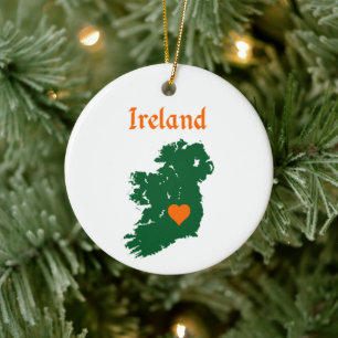 Irland Karte Keramik Ornament
