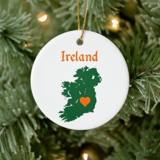 Irland Karte Keramik Ornament (Baum)