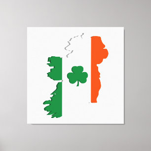 Irland-Karte Leinwanddruck