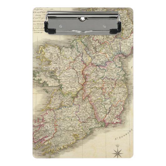 Irland-Karte Mini Klemmbrett (Vorderseite)