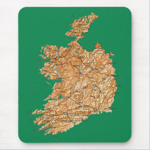 Irland-Karte Mousepad