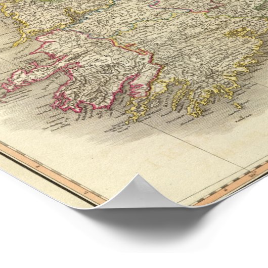 Irland-Karte Poster (Ecke)