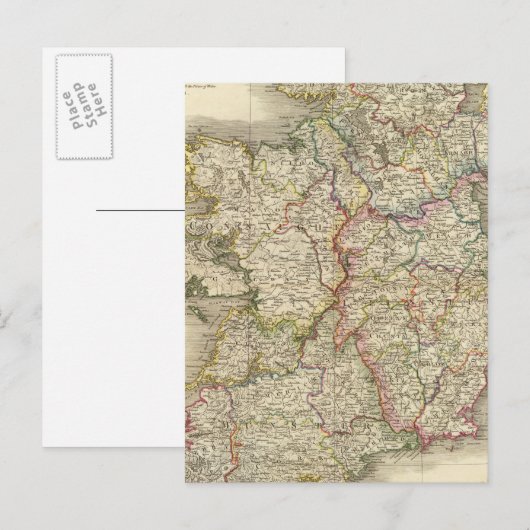 Irland-Karte Postkarte (Vorne/Hinten)