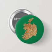 Irland-Karten-Knopf Button (Vorne & Hinten)