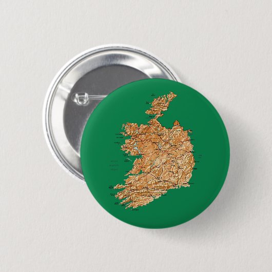 Irland-Karten-Knopf Button (Vorne & Hinten)