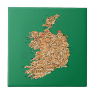 Irland-Kartenkachel Fliese