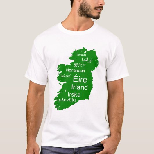 Irland kartografischer T - Shirt von Männern (Vorderseite)
