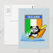 Irland Kayaking Panda Postkarte (Vorne/Hinten)