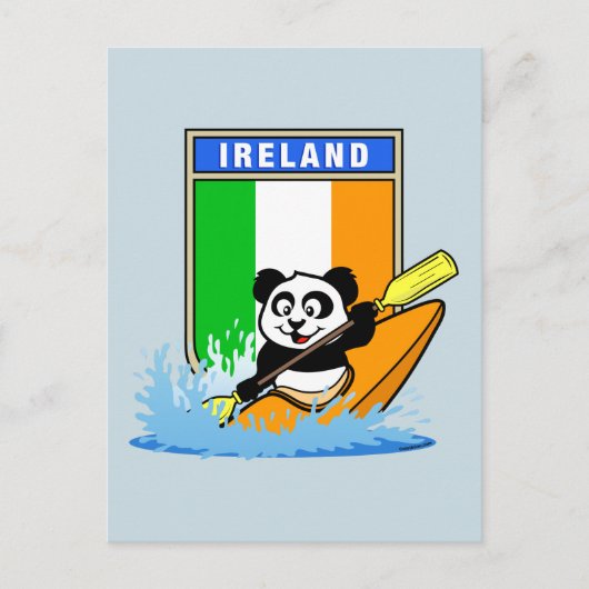 Irland Kayaking Panda Postkarte (Vorderseite)