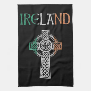 Irland Keltisches Kreuz Handtuch