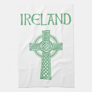 Irland-Keltisches-Kreuz-Handtuch Küchentuch