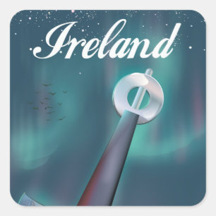 irland keltisches Schwert Quadratischer Aufkleber