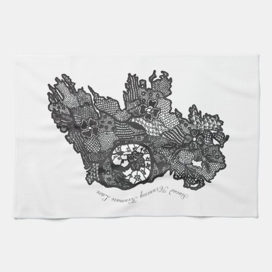 Irland Kenmare Lace Print Teetuch Geschirrtuch (Horizontal)