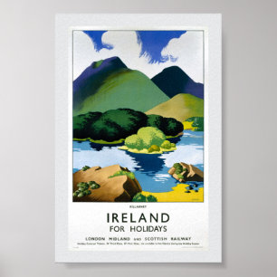 Irland Killarney Vintage Reiseposter Restauriert Poster