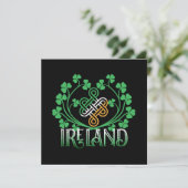 IRLAND-KLEEBLATT EINLADUNG (Stehend Vorderseite)