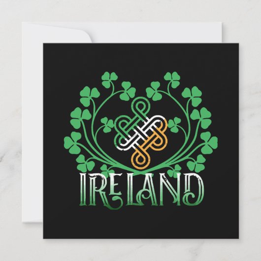 IRLAND-KLEEBLATT EINLADUNG (Vorderseite)