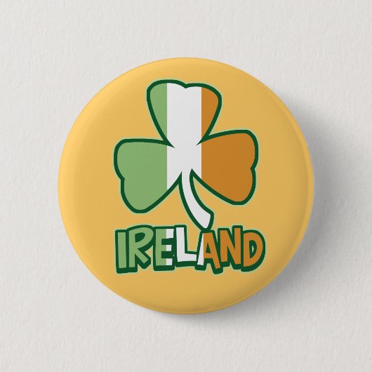 Irland-Kleeblatt-Flaggen-Knopf Button (Vorderseite)