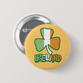 Irland-Kleeblatt-Flaggen-Knopf Button (Vorne & Hinten)