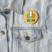 Irland-Kleeblatt-Flaggen-Knopf Button (Beispiel)