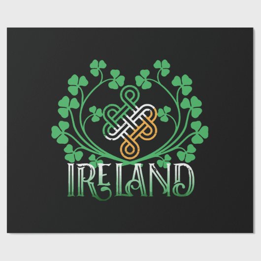 IRLAND-KLEEBLATT GESCHENKPAPIER (Flach)