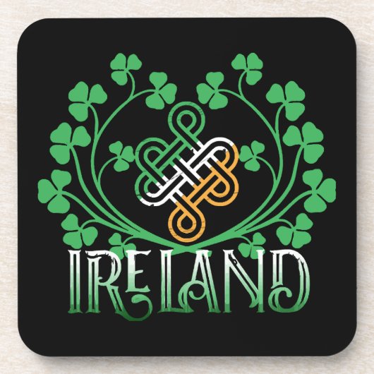 IRLAND-KLEEBLATT GETRÄNKEUNTERSETZER (Vorderseite)