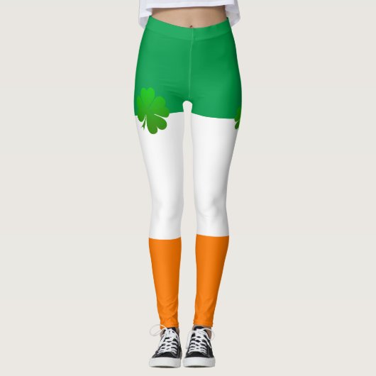 Irland & Kleeblatt, Irish Flag Mode / Sport Leggings (Vorderseite)