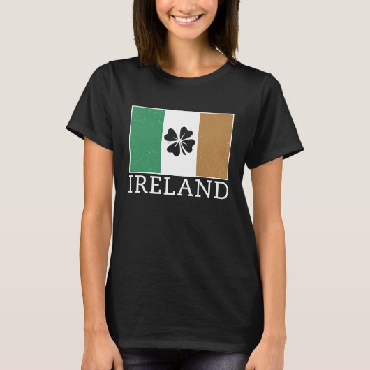 Irland Kleeblatt Irish Flag T-Shirt (Vorderseite)