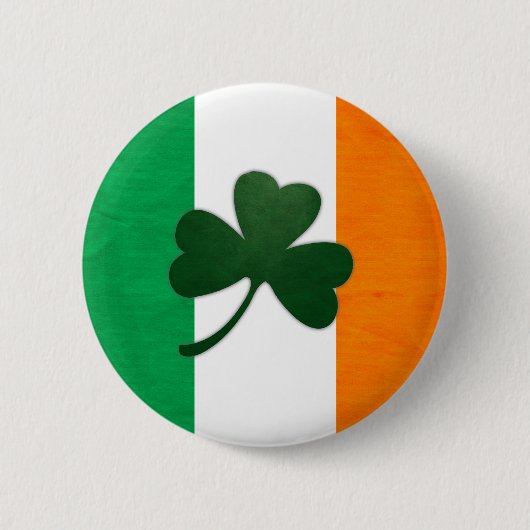 Irland-Kleeblatt-Knopf Button (Vorderseite)