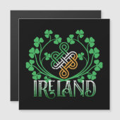 IRLAND-KLEEBLATT MAGNETKARTE (Vorne/Hinten)