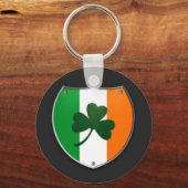 Irland Kleeblatt Shield Schlüsselanhänger (Vorderseite)