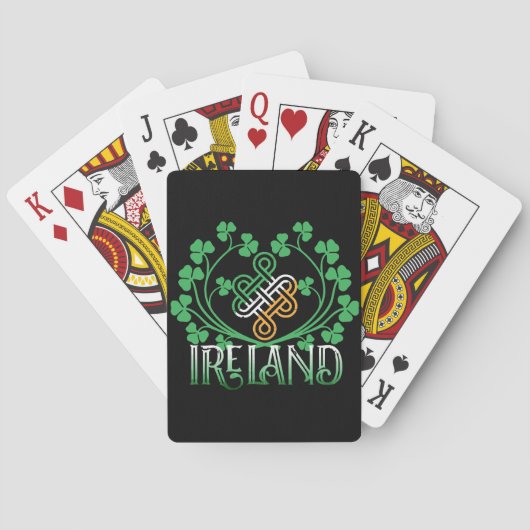 IRLAND-KLEEBLATT SPIELKARTEN (Rückseite)