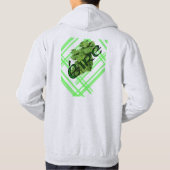 Irland Kleeblatt Stripes /2 von Kenneth Yoncich Hoodie (Rückseite)