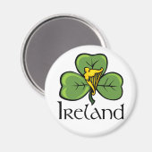 Irland Kleeblatt und Harnstoff Magnet (Vorderseite/Rückseite)