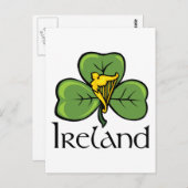 Irland Kleeblatt und Harnstoff Postkarte (Vorne/Hinten)