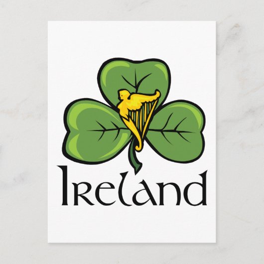 Irland Kleeblatt und Harnstoff Postkarte (Vorderseite)