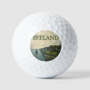 Irland Klippen von Moher Vintage Reise Golfball