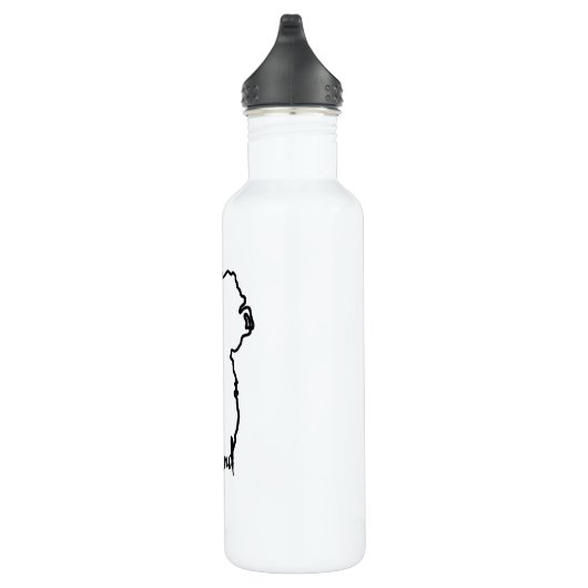 Irland Kontur mit Irland Script Modern Edelstahlflasche (Rechts)