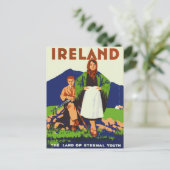 Irland Land der ewigen Jugend Vintag Postkarte (Stehend Vorderseite)