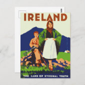 Irland Land der ewigen Jugend Vintag Postkarte (Vorne/Hinten)