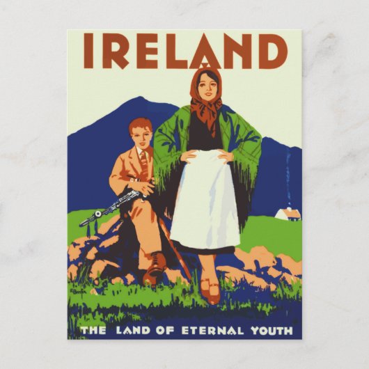 Irland Land der ewigen Jugend Vintag Postkarte (Vorderseite)
