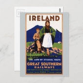 Irland Land der ewigen Jugend Vintag Postkarte (Vorne/Hinten)