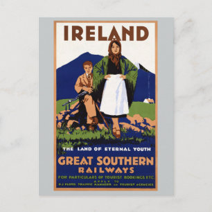 Irland Land der ewigen Jugend Vintag Postkarte