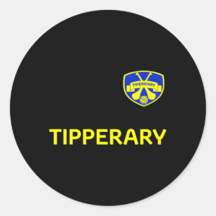 Irland Landkreis Tipperary Football and Hurling Runder Aufkleber