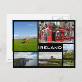 Irland Landschaften Schwarzrahmen Collage Postcard Postkarte (Vorne/Hinten)