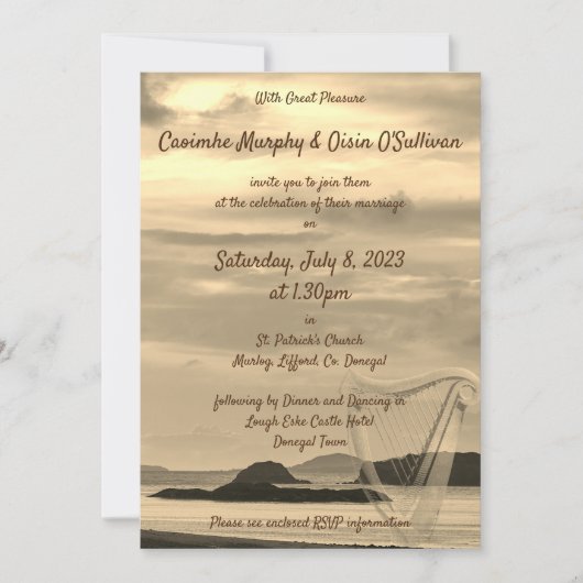 Irland Landschaftliche Einladung zur Hochzeit mit (Vorderseite)