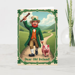 Irland Leprechaun-Feierkarte Karte
