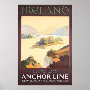 Irland Malerei Irische Dekoration Reiseplakat Kuns