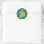 Irland Map Sticker (Tasche)