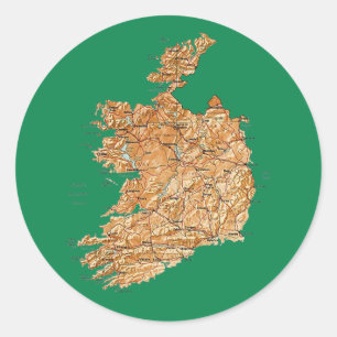 Irland Map Sticker