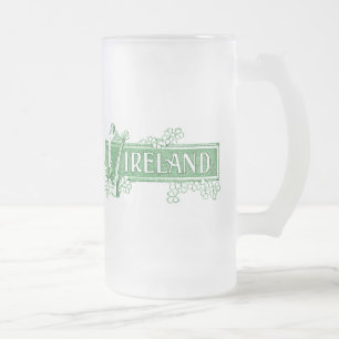 Irland Milchglas-Tasse Mattglas Bierglas